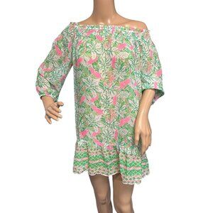 Lilly Pulitzer Women's Maribeth Coverup 'Botanical Green "Just Wing it Sz XS